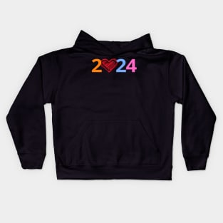 Hello 2024 Happy New Kids Hoodie